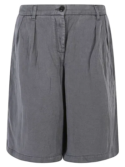 I Love My Pants Linen Blend Shorts In Grey