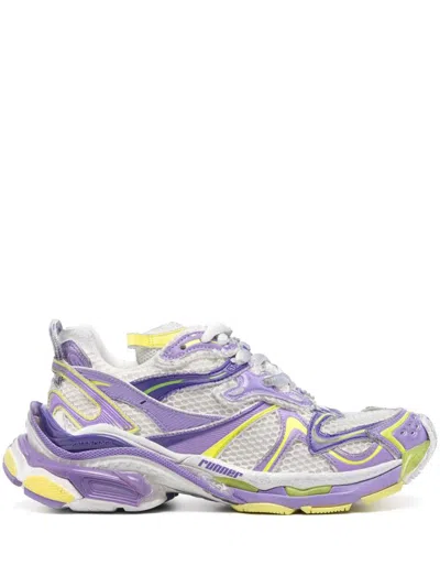 Shop Balenciaga Runner 2 Sneakers In Purple