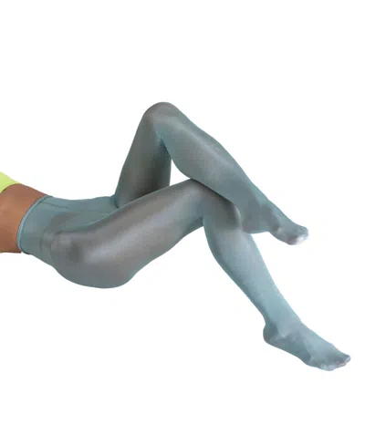 Lechery Women's Lustrous Silky Shiny 40 Denier Semi-opaque High-waist Pantyhose Tights Sku11003-bl In Green