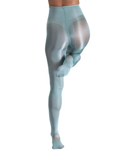 Lechery Women's Lustrous Silky Shiny 40 Denier Semi-opaque High-waist Pantyhose Tights Sku11003-bl In Green