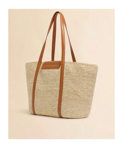 Marni Medium Natural Raffia-effect Trunkaroo Beach Bag In Neutral