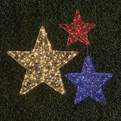 Frontgate Led Micro Light Stars, Set Of Three