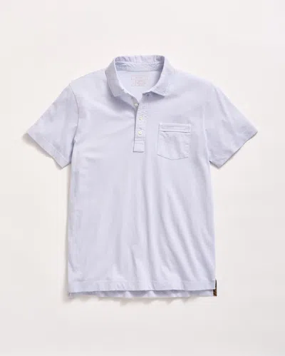 Billy Reid Pensacola Organic Cotton Polo In Dew Blue