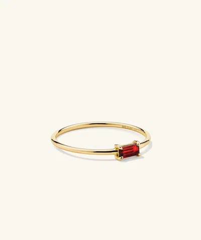Mejuri Baguette Stacker Ring In Red