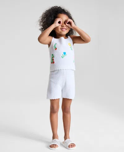 Epic Threads Toddler Girl Crochet Short Set, Toddler, Exclusively At Macy's In Bright Whi