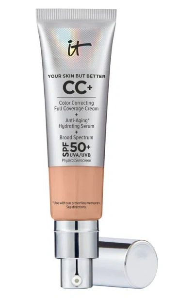 It Cosmetics Cc+ Color Correcting Full Coverage Cream Spf 50+ In Medium Cool