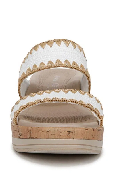 Bzees Women's Resort Washable Slide Wedge Sandals In White