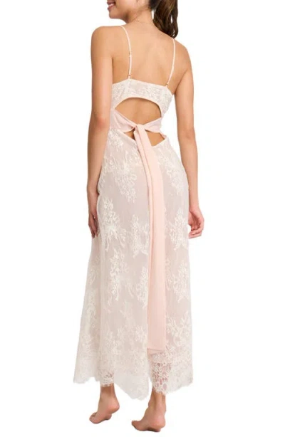 Rya Collection Giselle Lace & Chiffon Gown In Blush
