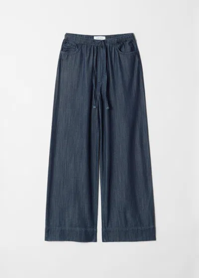 & Other Stories Wide-leg Drawstring Jeans In Blue