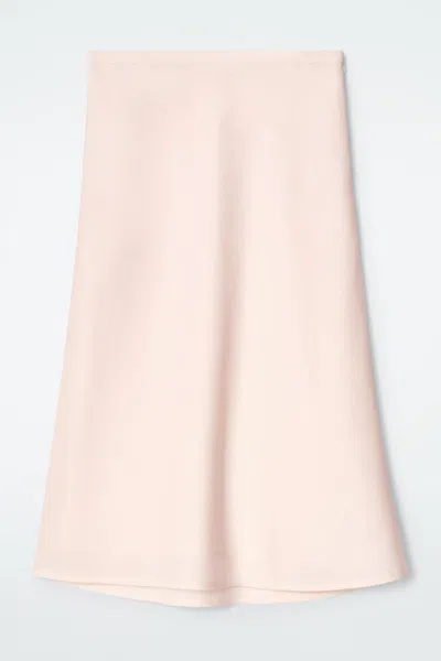 Cos Gonna Midi A Colonna In Misto Lino In Arancione In Arancione