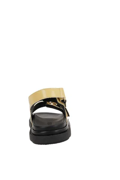Alohas Harper Leather Slingback Buckled Sandal In Vanilla, Women's At Urban Outfitters In Yellow