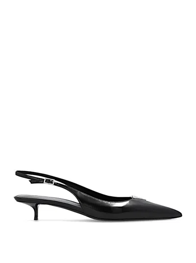 Saint Laurent Elegant Black Pumps With Intricate Detailing For Women In Black