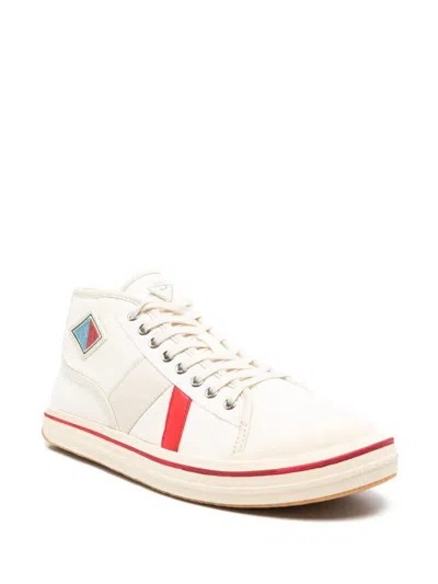 Bottega Veneta Men's Eliot Mid-top Sneakers In Neutral