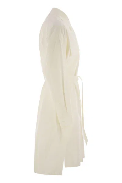 Weekend Max Mara Balocco Button Detailed Belted Dress In White