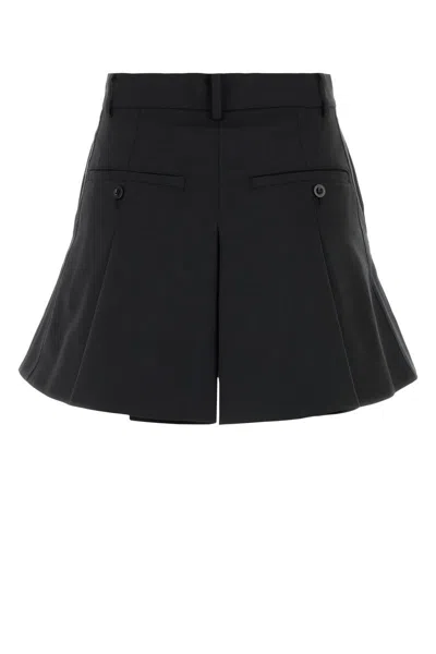 Sacai Suiting Shorts In Black