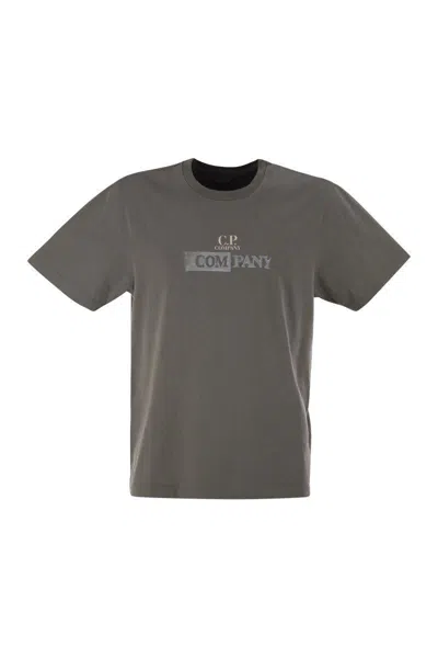 C.p. Company C.p.company Cotton T-shirt With Print In Grey