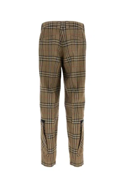 Burberry Cargo Pant With Embroidered Viscose Blend In Brushipcheck