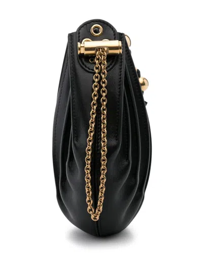 Chloé Sea Treasures Pleated Crossbody Bag In Leather In Black
