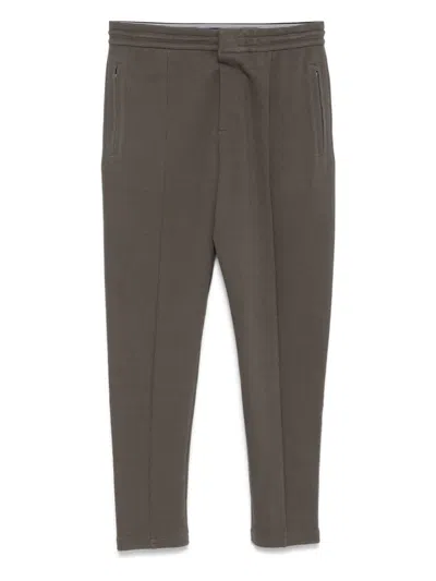 Ea7 Emporio Armani Cotton Sweatpants In Brown