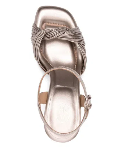 Ash Metal Light Brown Sandals In Beige