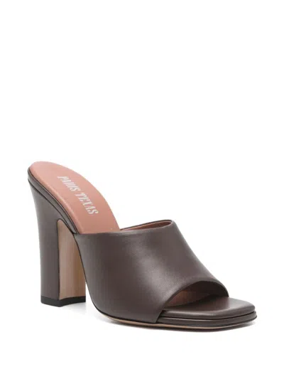 Paris Texas 100mm Ava Mules In Black