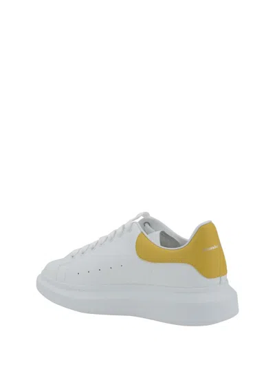 Alexander Mcqueen Perforated Platform Round Toe Sneakers In Yellow