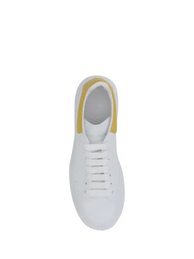 Alexander Mcqueen Perforated Platform Round Toe Sneakers In Yellow