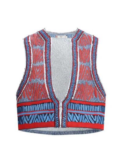 Hui Milano Dalia Vest In Multicolour