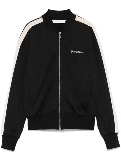 Palm Angels Classic Logo-print Track Bomber Jacket In Black