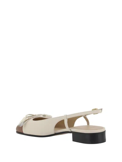 Valentino Slingback Ballerinas In Beige