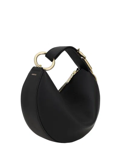 Burberry Knight Arc Mini Leather Shoulder Bag In Black