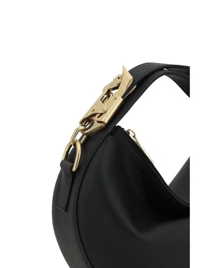 Burberry Knight Arc Mini Leather Shoulder Bag In Black