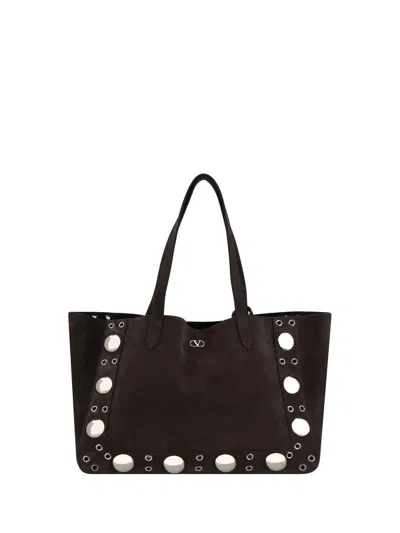 Valentino Large Tote Nellcote In Brown