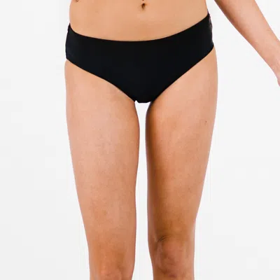 Calypsa Full Coverage Bikini Bottom In Black