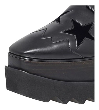 Shop Stella Mccartney Elyse Stars Faux-leather Flatform Brogues In Black