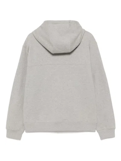 Ader Error Hooded Sweatshirt With Front Pockets And Drawstring In Grey