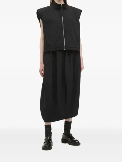 B+ab Asymmetric Zip-front Co-ord Set In Black