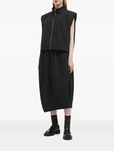 B+ab Asymmetric Zip-front Co-ord Set In Black