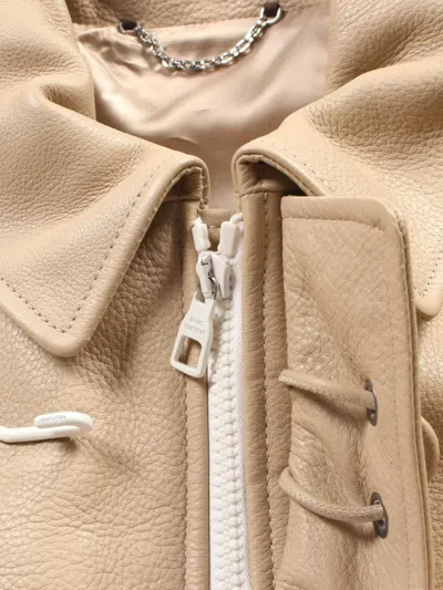 Pre-owned Louis Vuitton 皮质飞行员夹克（2010年典藏款） In Neutrals