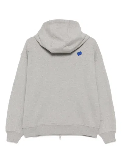 Ader Error Trs Tag Zip-up Hoodie In Grey