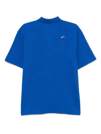 Ader Error Trs Tag Polo Top In Blue
