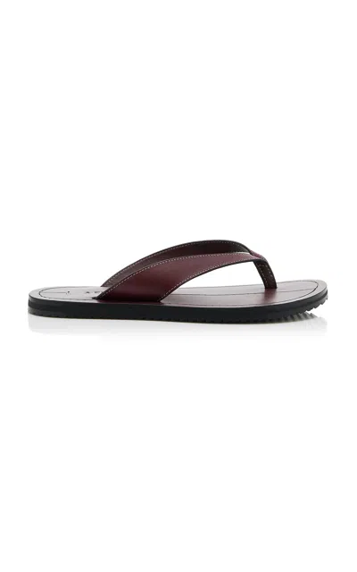 A.emery Flora Suede Thong Sandals In Burgundy