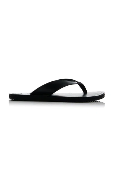 A.emery 'kinto' Black Sandals With Square Toe And Thong Design In Black