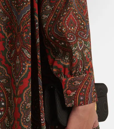 Valentino Voyage Imaginaire Silk Georgette Gown In Red