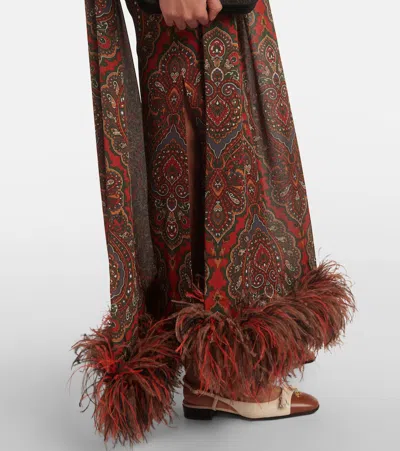 Valentino Voyage Imaginaire Silk Georgette Gown In Red