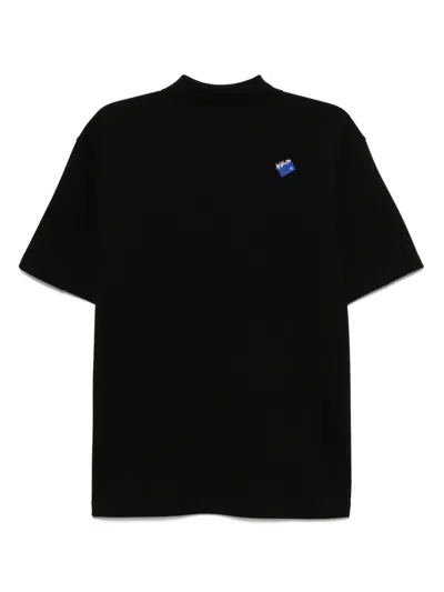 Ader Error Trs Tag Polo Top In Black