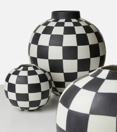 L'objet Damier Large Vase In Black And White