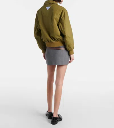 Prada Giubbino In Cotone Verde Miliare Donna In Green