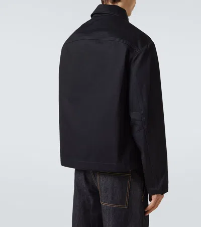 Gucci Cotton Canvas Overshirt In Blue