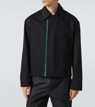 Gucci Cotton Canvas Overshirt In Blue